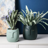 Ceramic Face Living Room Vase Ceramic Vase by Cuartos