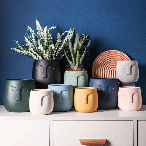 Ceramic Face Living Room Vase Ceramic Vase by Cuartos